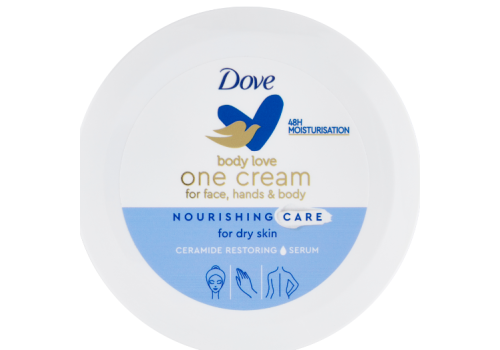 Dove Body Love Crema Leggera Per Viso Mani e Corpo Nourishing Care per Pelle Secca 250ml