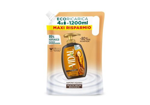 Vidal argan sapone liquido ecoricarica 1200ml