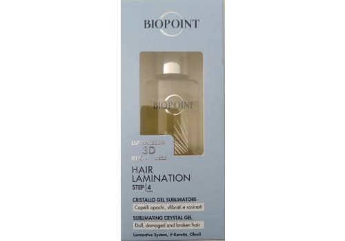 Biopoint hair lamination step 4 cristallo gel sublimatore per capelli opachi sfibratie  rovinati 50ml