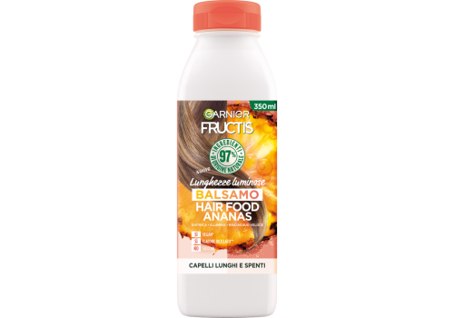 Garnier Fructis Hair Food Ananas Lunghezze Luminose Maschera Triplo Uso per Capelli Lunghi E Spenti 390ml
