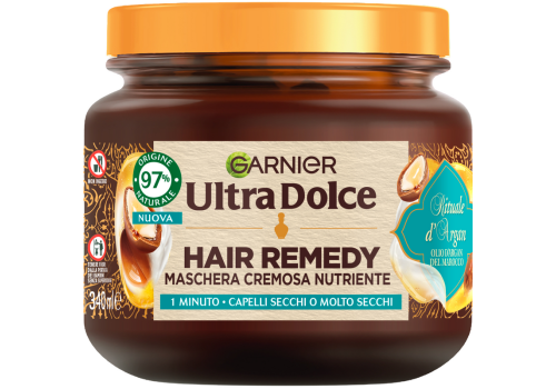 Garnier Ultra Dolce Hair Remedy Maschera Cremosa Nutriente per Capelli Secchi o Molto Secchi 340ml