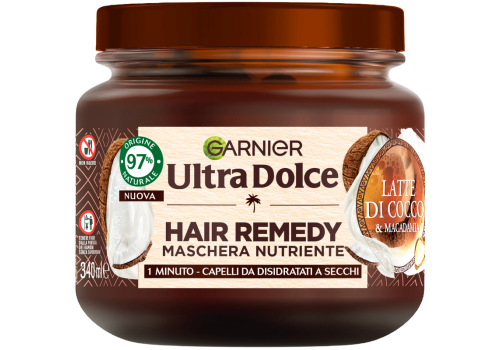 Garnier Ultra Dolce Hair Remedy Maschera Nutriente per Capelli da Disidratati a Secchi 340ml