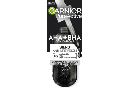Garnier Pure Active AHA + BHA Siero Anti-Imperfezioni con Carbone 30ml