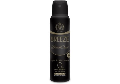 Breeze Black Oud Legno di Cedro e Spezie Deodorante Spray Senza Sali di Alluminio 150ml