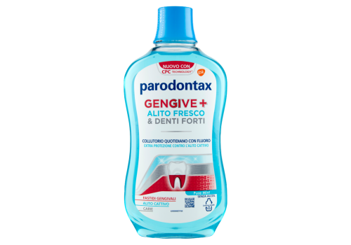 Parodontax Gengive+ Alito Fresco & Denti Forti Collutorio Senza Alcool 500ml