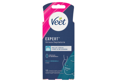 Veet Expert Strisce Depilatorie Viso Pelli Sensibili 12 Strisce