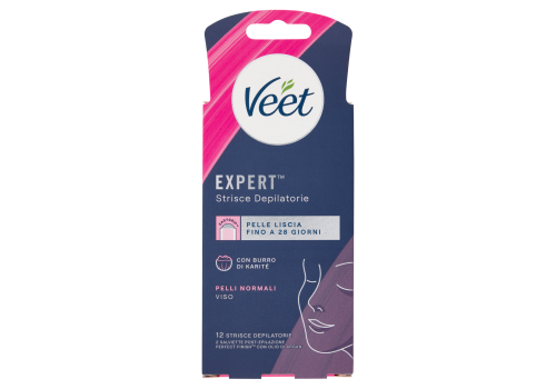 Veet Expert Strisce Depilatorie Viso Pelli Normali 12 Strisce