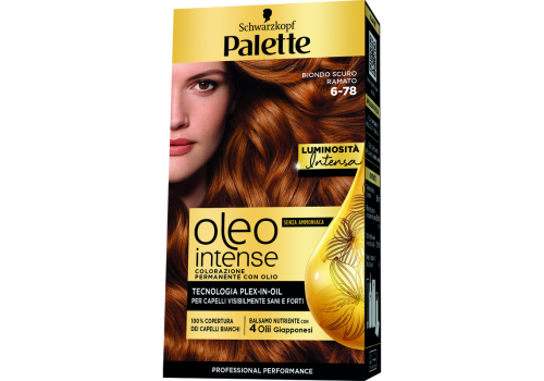 Palette Oleo Intense Colorazione Permanente con Olio Senza Ammoniaca 6.78 Biondo Scuro Ramato