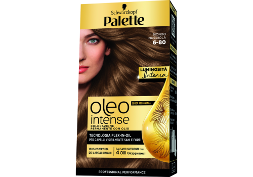 Palette Oleo Intense Colorazione Permanente con Olio Senza Ammoniaca 6.80 Biondo Nocciola