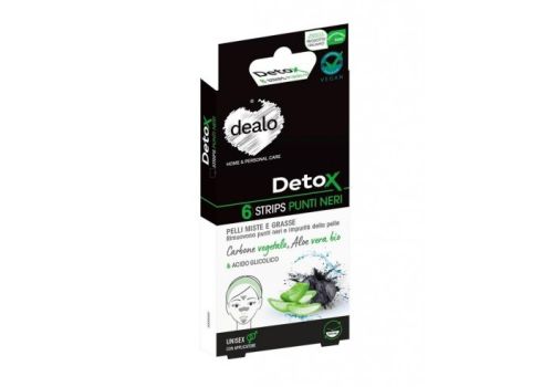 Dealo Detox Strips Punti Neri per Pelli Miste o Grasse 6 pezzi