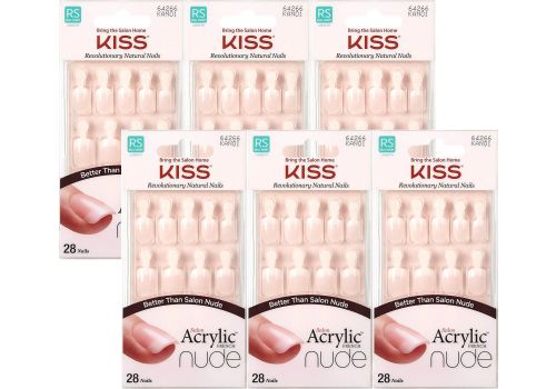 Kiss salon acrylic french nude unghie artificiali 28 pezzi
