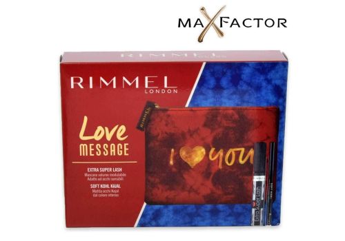 Rimmel Love Message Kit con Mascara Extra Super Lash + Matita Occhi Soft Kohl Kajal