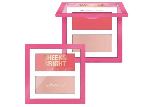 Cheek&Bright Palette Blush E Illuminante In Crema 004 Cheer Coral
