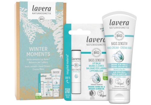 Lavera Winter Moments Set Mani e Labbra Idratante con Stick Labbra 4,5 grammi + Crema Mani 75ml
