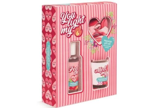 Set Regalo Bagno e Massaggio con Olio Massaggio 80ml + Confetti Da Bagno 20 grammi + Candela Al Profumo Di Vaniglia