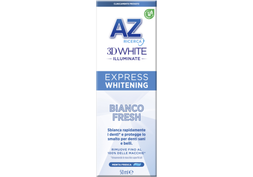 AZ 3D White Illuminate Express Whitening Bianco Fresh Dentifricio 50ml
