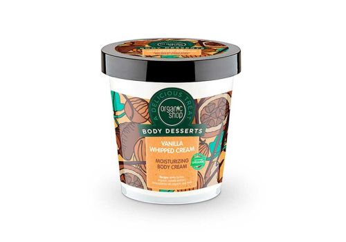 Organic Shop vanilla whipped crema corpo idratante alla vaniglia 450ml
