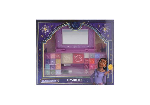 Lip Smacker Magic Make-Up Palette Disney Wish con 16 lucidalabbra + 2 fard in polvere + 12 colori in crema + 2 applicatori
