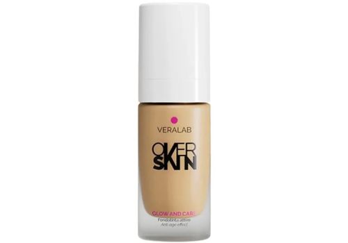 Veralab Overskin glow and care 08 mocha fondotinta attivo idratante e luminoso 30ml 