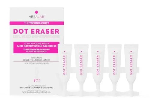 Veralab dot eraser gel viso imperfezioni per pelle mista a tendenza acneica 5 fiale da 2ml