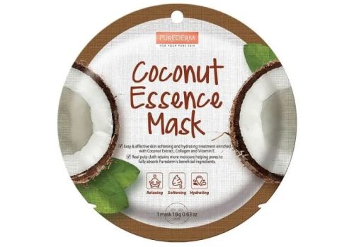 Purederm coconut essence mask maschera viso nutriente 1 pezzo