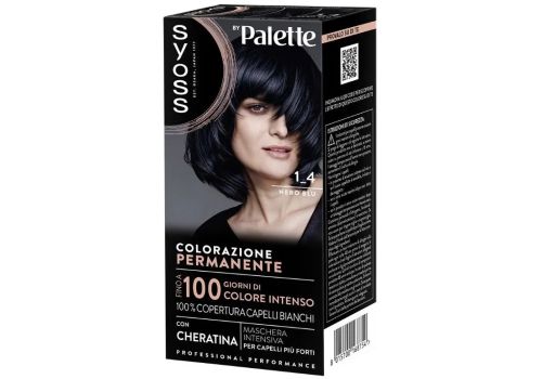 Syoss By Palette 1_4 nero blu colorazione permanente con cheratina
