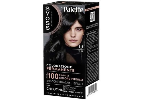 Syoss By Palette 1_1 nero colorazione permanente con cheratina