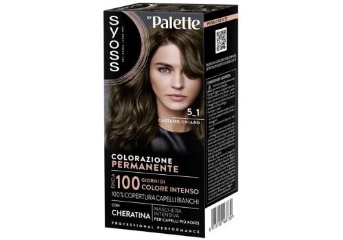 Syoss By Palette 5_1 castano chiaro colorazione permanente con cheratina