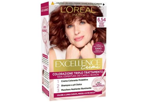 L'Oreal Excellence Creme 6.54 biondo scuro mogano colorazione a lunga durata