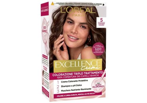 L'Oreal Excellence Creme 5 castano chiaro colorazione a lunga durata