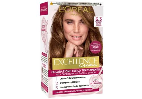 L'Oreal Excellence Creme 6.30 biondo scuro dorato colorazione a lunga durata