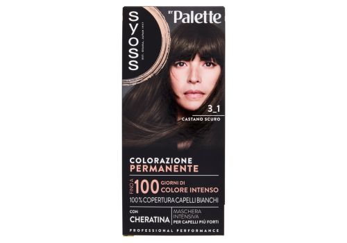 Syoss By Palette 3_1 castano scuro colorazione permanente con cheratina