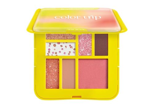 Pupa color trip palette occhi e viso 001 pretty trip ombretti multi-finish + blush illuminante