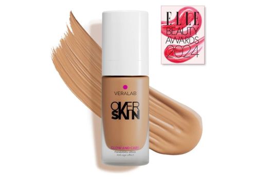 Veralab Overskin glow and care 8.5 macadamia fondotinta attivo idratante e luminoso 30ml 