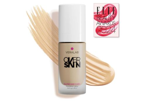 Veralab Overskin glow and care 4.5 brown sugar fondotinta attivo idratante e luminoso 30ml 