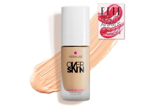Veralab Overskin glow and care 5.5 caramel fondotinta attivo idratante e luminoso 30ml 
