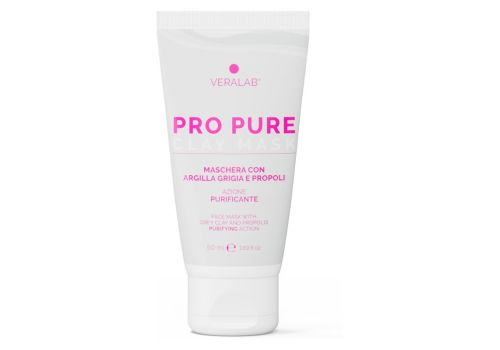Veralab pro pure clay mask maschera viso purificante riequilibrante 50ml