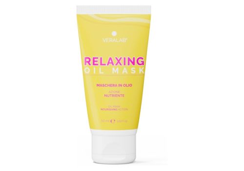 Veralab relaxing oil mask maschera viso azione nutriente 50ml