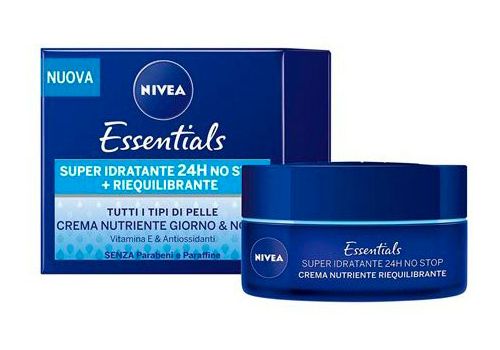 Nivea Essentials Crema Nutriente Giorno&Notte Super Idratante 24H No Stop + Riequilibrante 50ml