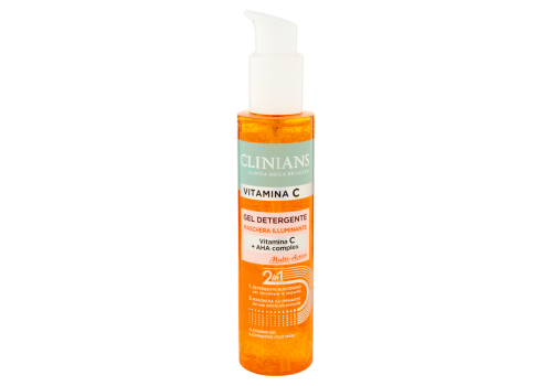 Clinians Gel Detergente Maschera Illuminante 2in1 Vitamina C + AHA Complex 150ml
