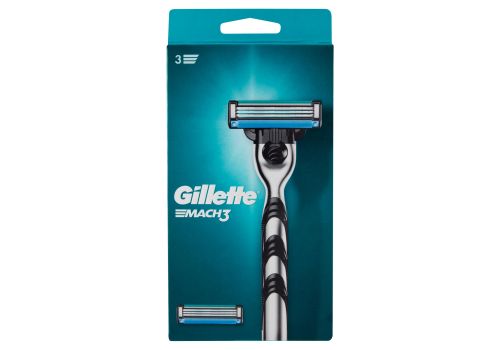 Gillette Mach3 rasoio da uomo + 2 lamette di ricambio