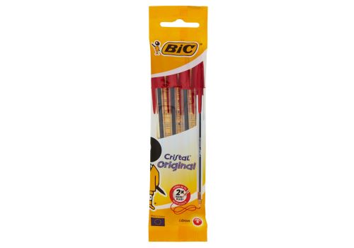 Bic Cristal Original penna a sfera 1,0 colore rosso 4 pezzi