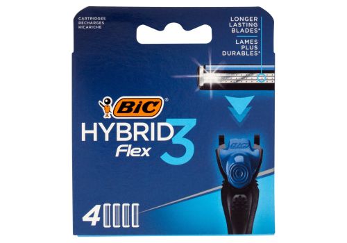 Bic Hybrid Flex3 lamette di ricambio 4 pezzi