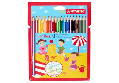 Stabilo trio thick matita colorata triangolare colori assortiti 18 pezzi