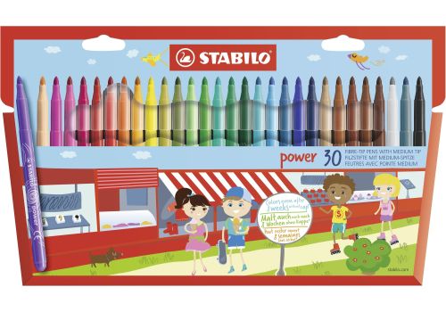 Stabilo power pennarello punta media colori assortiti 30 pezzi