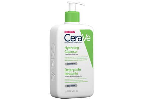 CeraVe Detergente Idratante Viso Pelle da Normale a Secca, con acido ialuronico e ceramidi 473ml