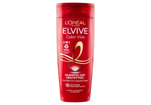 Elvive color-vive shampoo 2 in 1 per capelli colorati 250ml