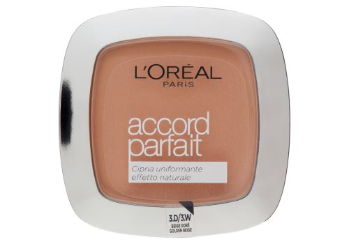 L''Oréal Paris Accord Parfait cipria in polvere uniformante e fissante 3d beige dore