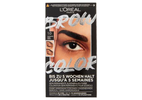 L''Oréal Paris Brow Color 1,0 nero kit tinta sopracciglia semipermanente