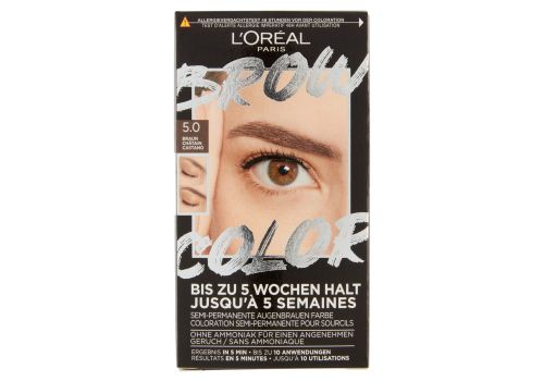 L''Oréal Paris Brow Color 5.0 castano kit tinta sopracciglia semipermanente